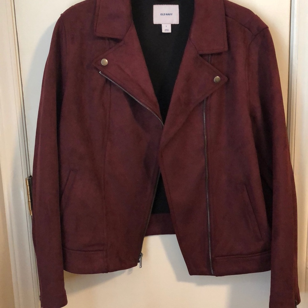 Burgundy suede jacket